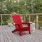 Flash Furniture Red Adirondack Patio Chair with Cupholder LE-HMP-1044-10-RD-GG - alternate 1